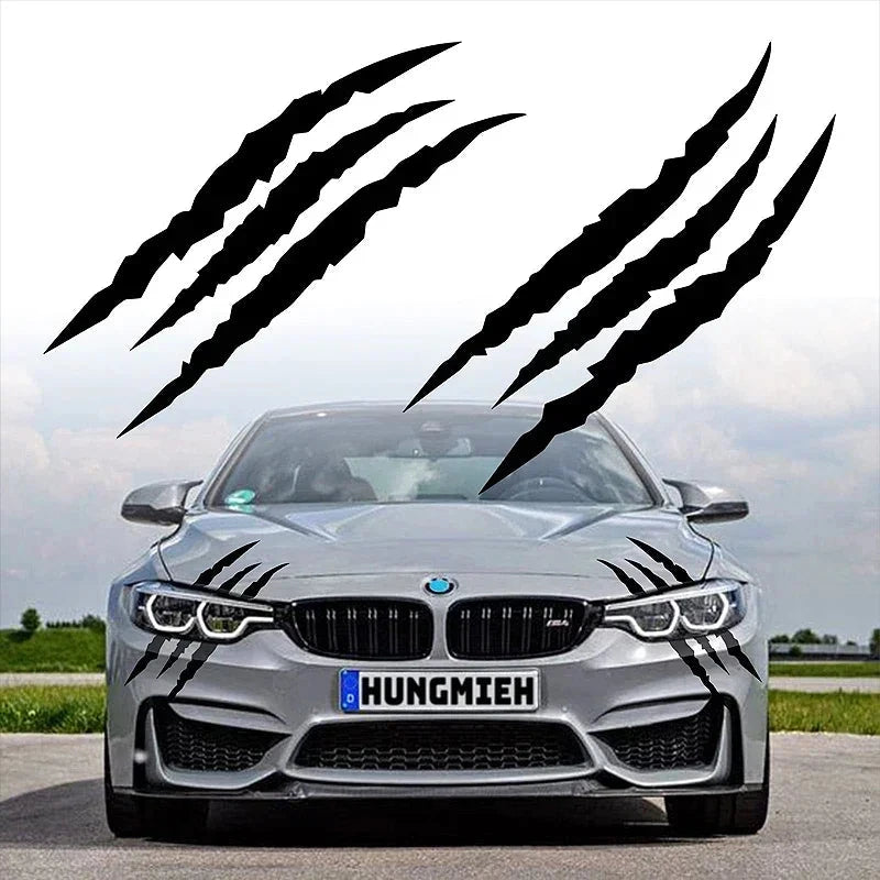 Monster Claw Car Stickers Automobile Hood DIY Vehicle Headlight Refit Reflective Vinyl Decal Ghost Paw Scratches Auto Decoration Econic Blanks